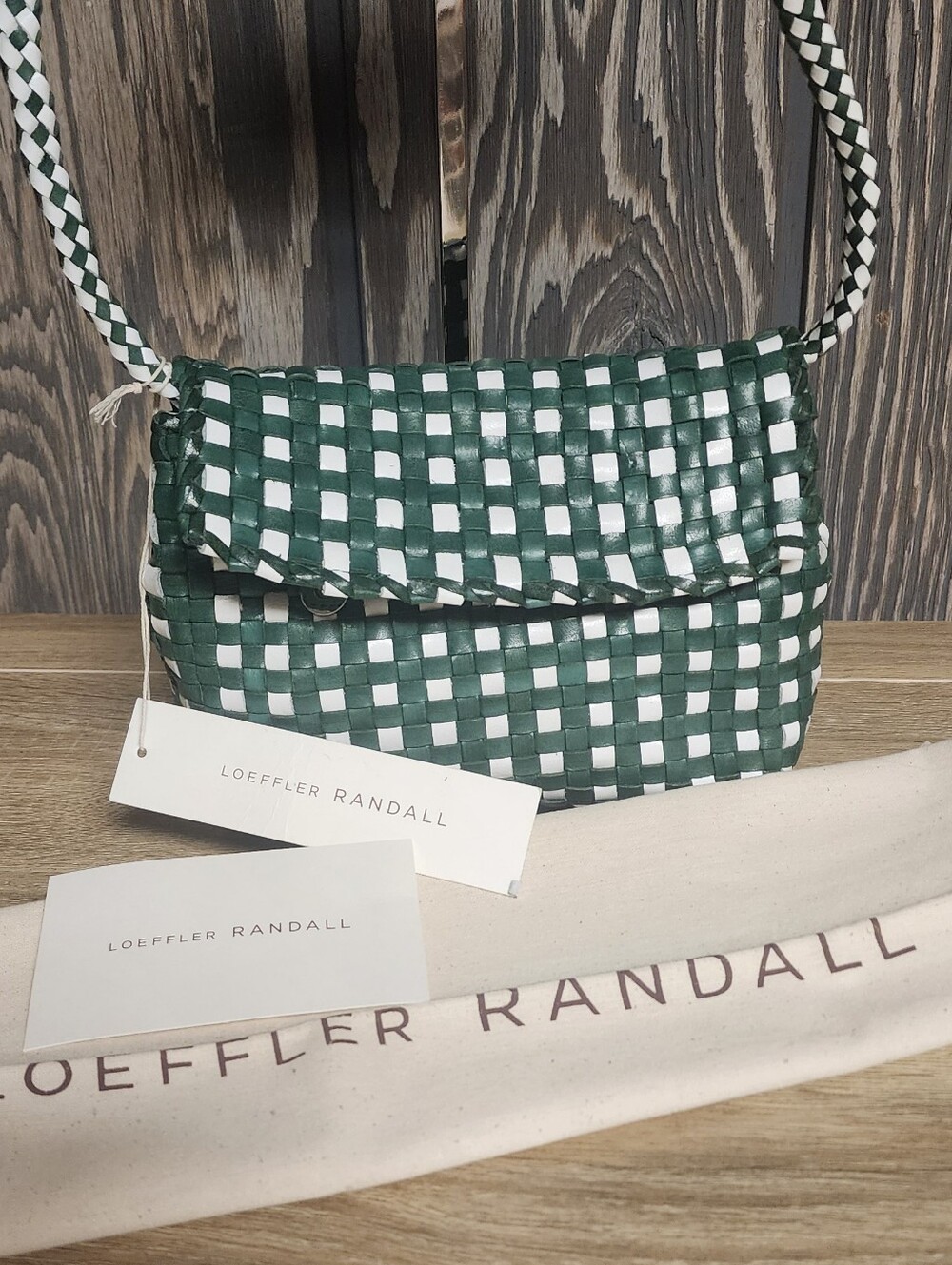 NWT Leoffler Randell Woven Leather Crossbody (Slight Issue) - Picture 2 of 10